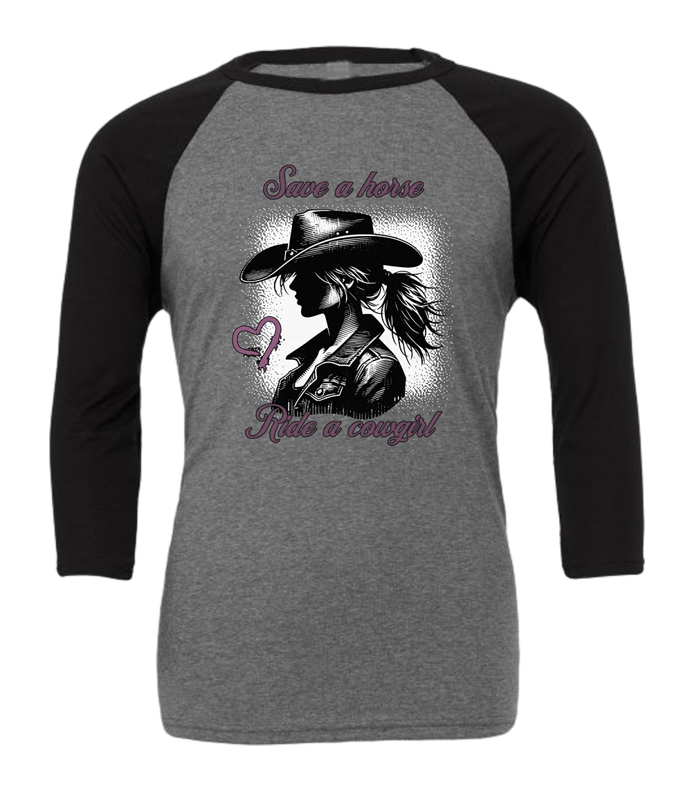 Manche 3/4 Unisexe Save a horse - L'usine à délire