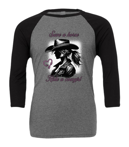 Manche 3/4 Unisexe Save a horse - L'usine à délire