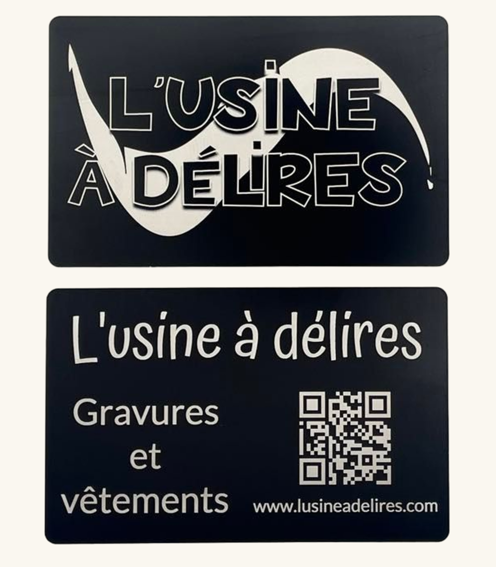 Carte de Visite en Aluminium Gravé – Élégance et Durabilité