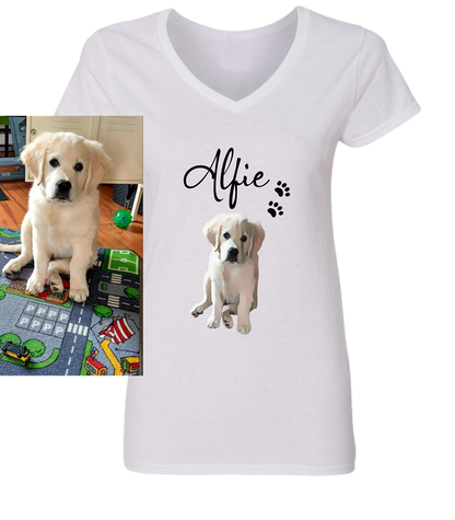 T-shirt femme col en V - Ton animal en dessin animé