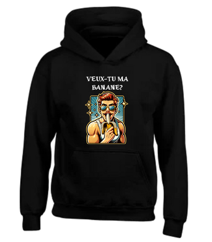 Coton ouaté Unisexe Veut-tu ma banane - L'usine à délire