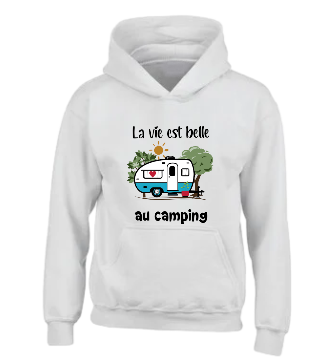 Coton ouaté Unisexe La vie est belle au camping - L'usine à délire