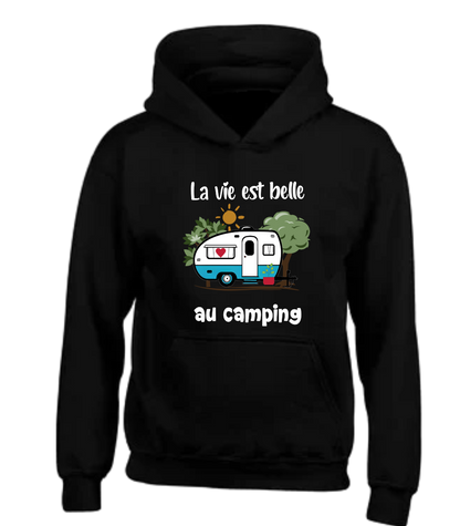 Coton ouaté Unisexe La vie est belle au camping - L'usine à délire